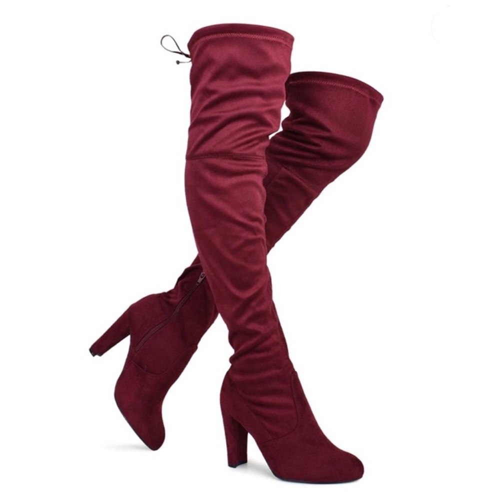 Suede like over the knee boots
